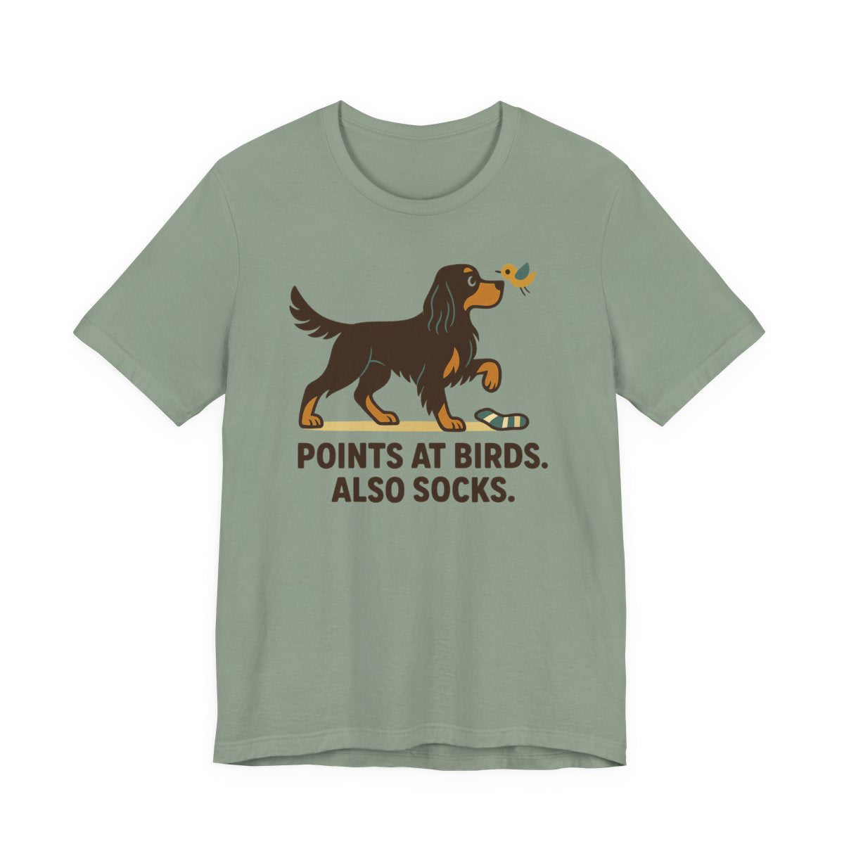 Gordon Points at Birds Also Socks Tee