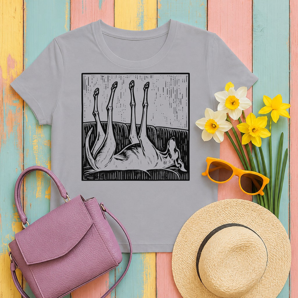 Greyhound Sofa Stretch t-shirt in Athletic Heather