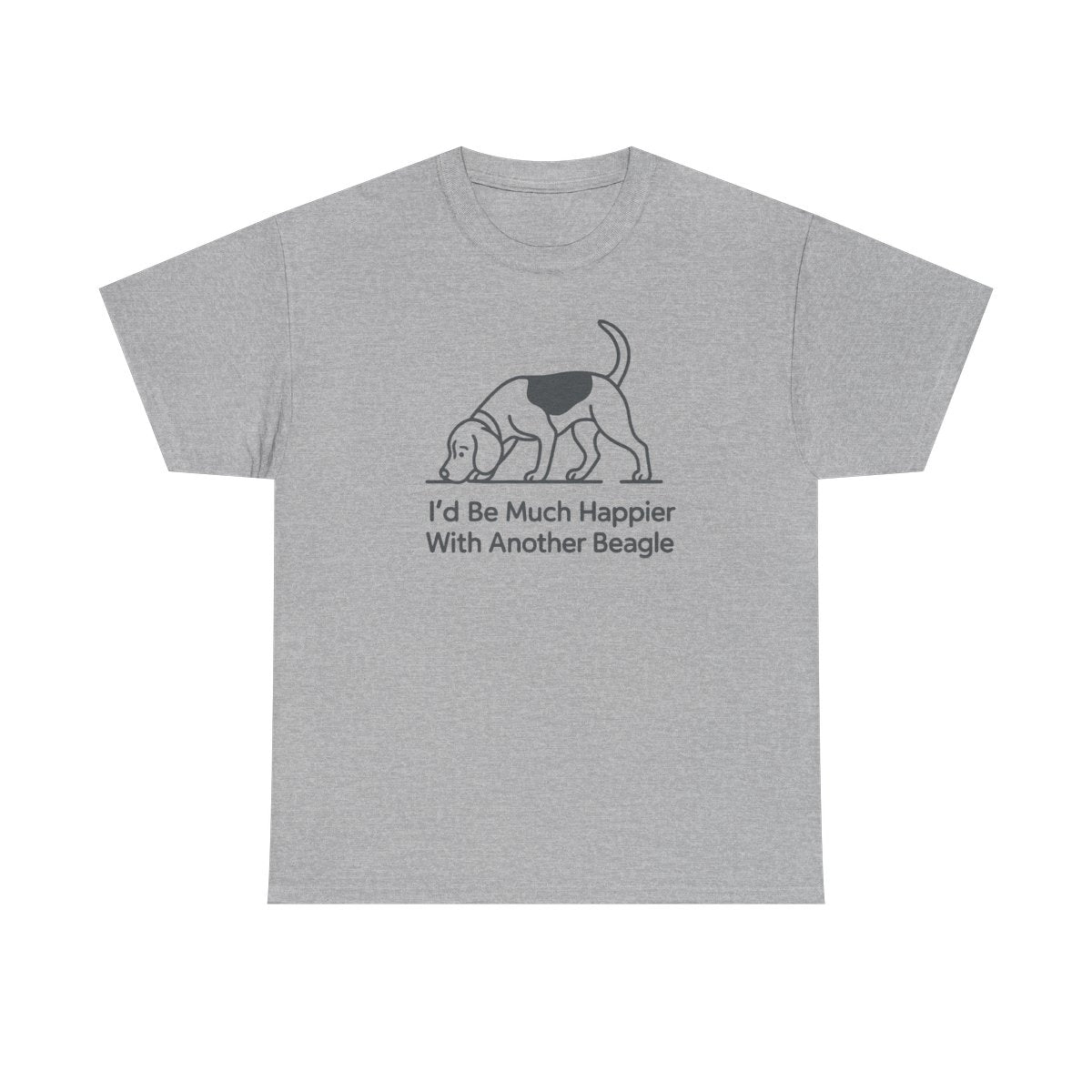 Happier With Another Beagle t-shirt, Sport Grey