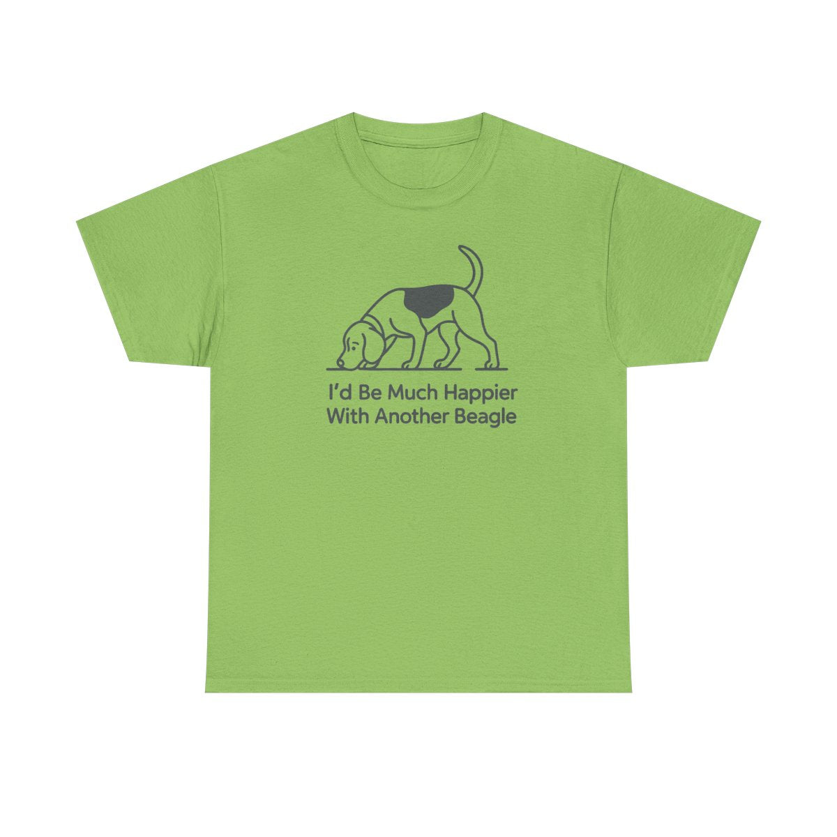 Happier With Another Beagle t-shirt, Lime