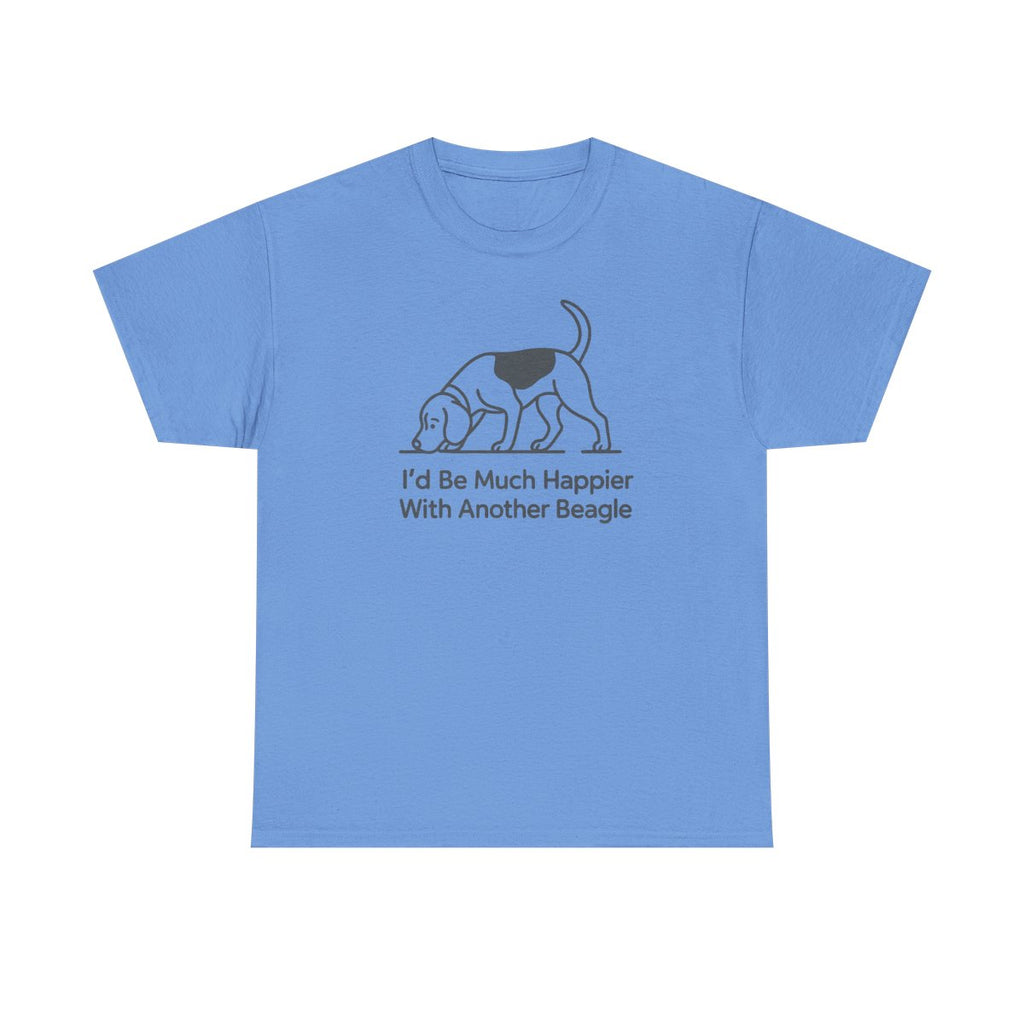 Happier With Another Beagle t-shirt, Carolina Blue
