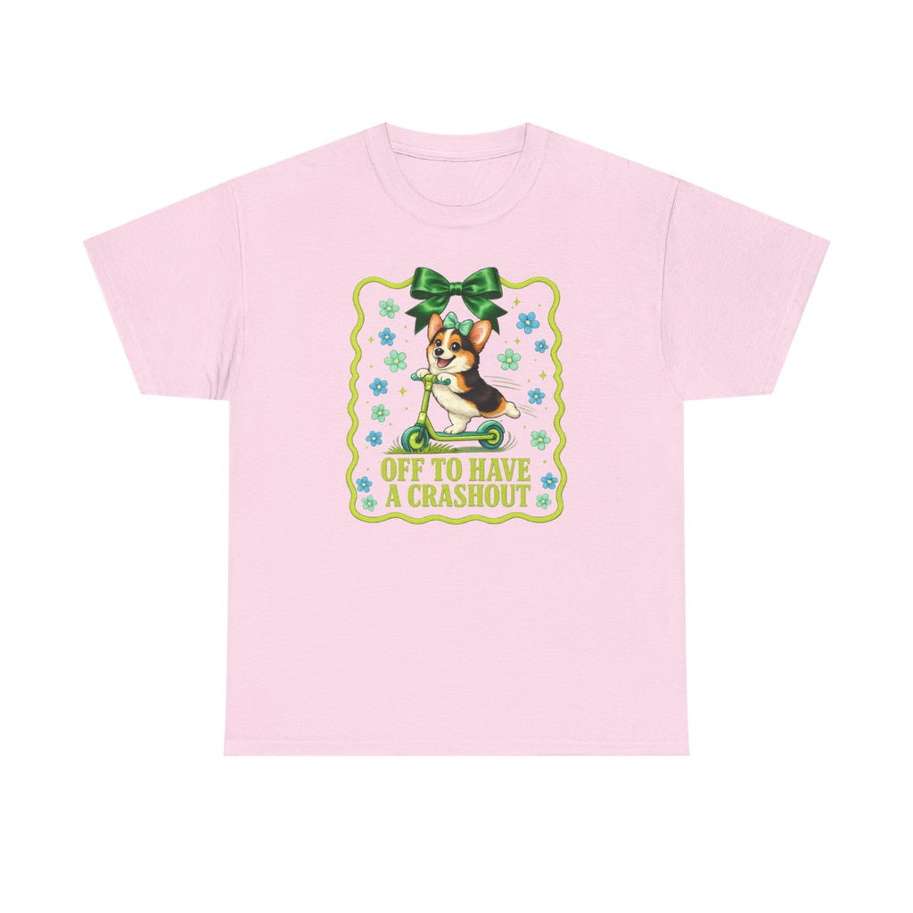 Happy Corgi Scooter "Crashout" T-Shirt