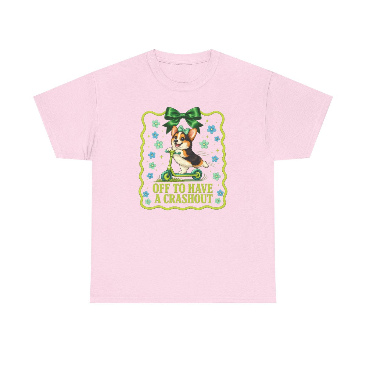 Happy Corgi Scooter "Crashout" T-Shirt