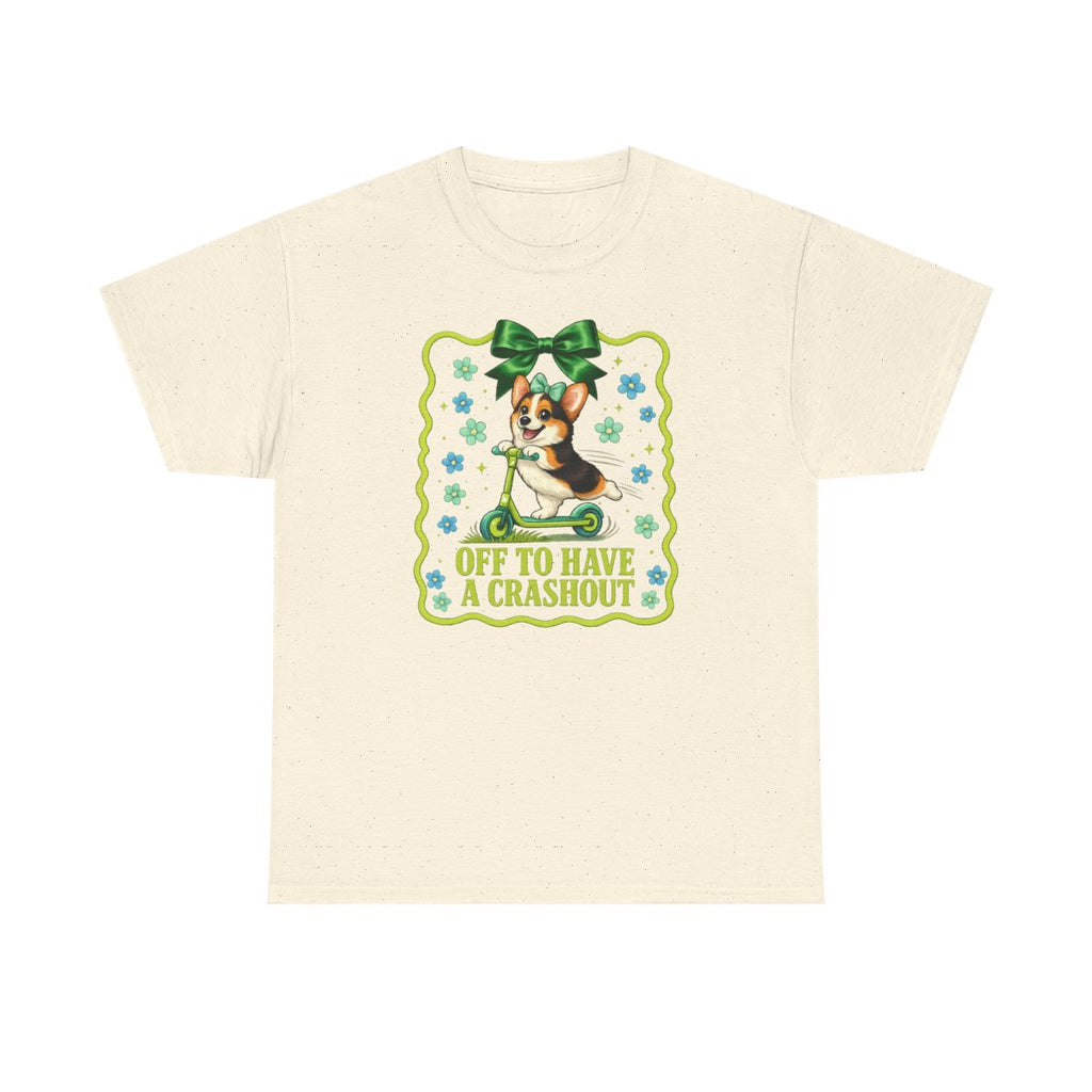 Happy Corgi Scooter "Crashout" T-Shirt
