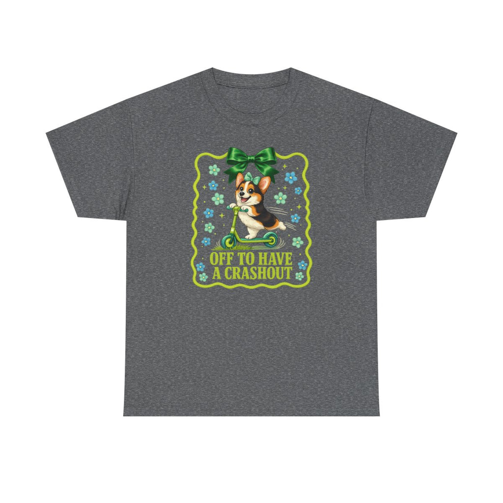 Happy Corgi Scooter "Crashout" T-Shirt