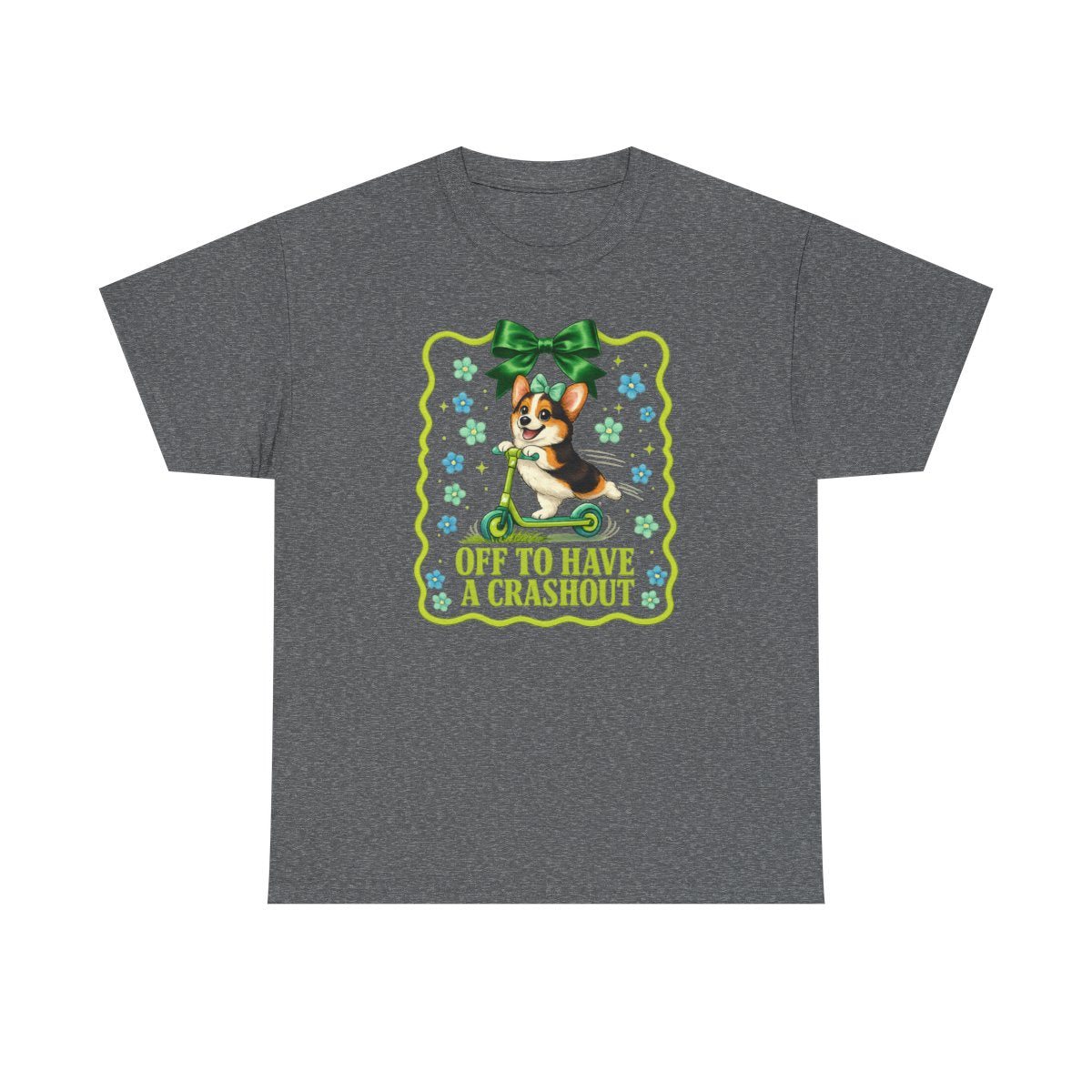 Happy Corgi Scooter "Crashout" T-Shirt