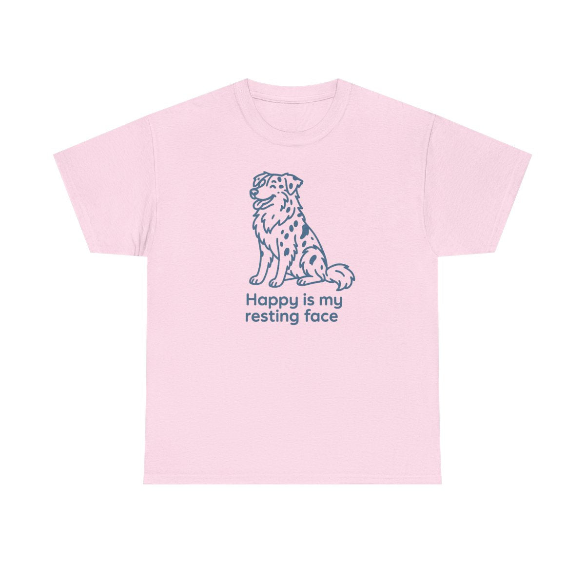 Happy Is My Resting Face - Funny Australian Shepherd T-shirt