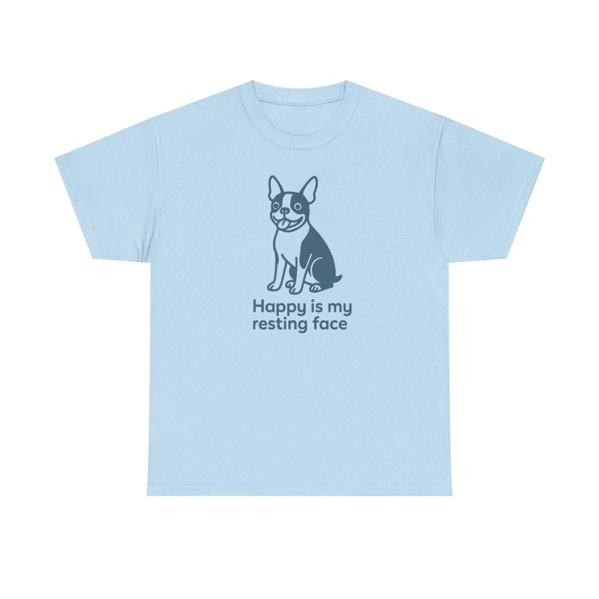 Happy Is My Resting Face - Funny Boston Terrier t-shirt, view 5