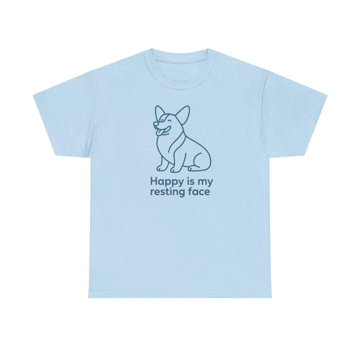 Happy Is My Resting Face - Funny Corgi t-shirt, view 5
