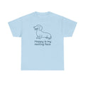 Happy Is My Resting Face - Funny Dachshund t-shirt, view 5