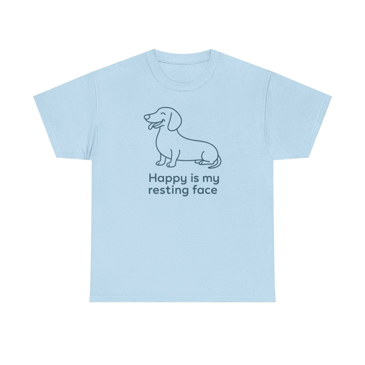 Happy Is My Resting Face - Funny Dachshund t-shirt, view 5