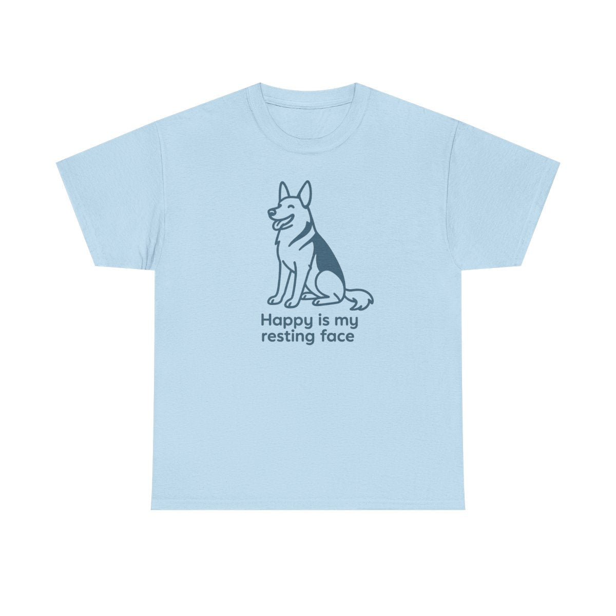 Happy Is My Resting Face - Funny German Shepherd t-shirt, view 5