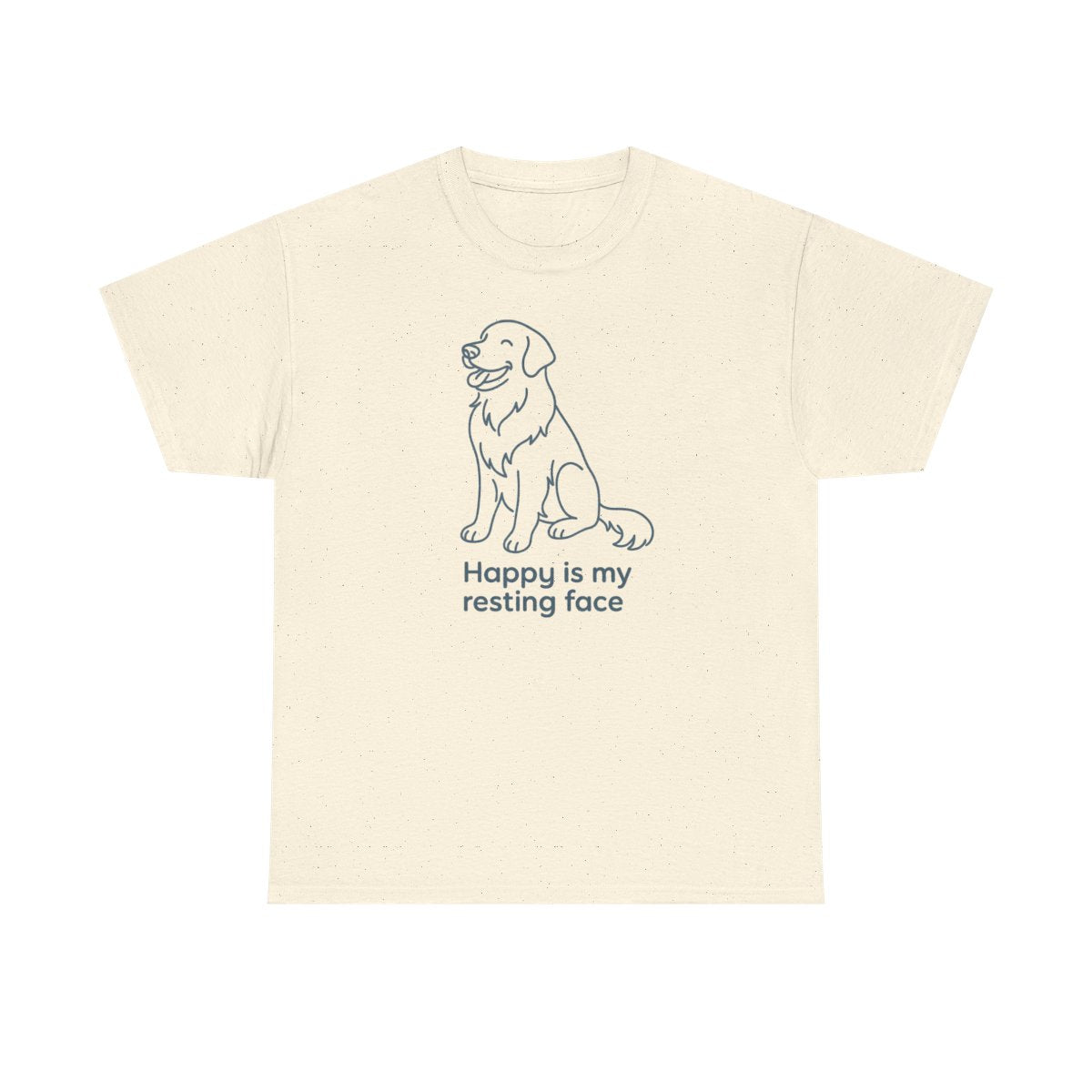 Happy Is My Resting Face - Funny Golden Retriever T-shirt