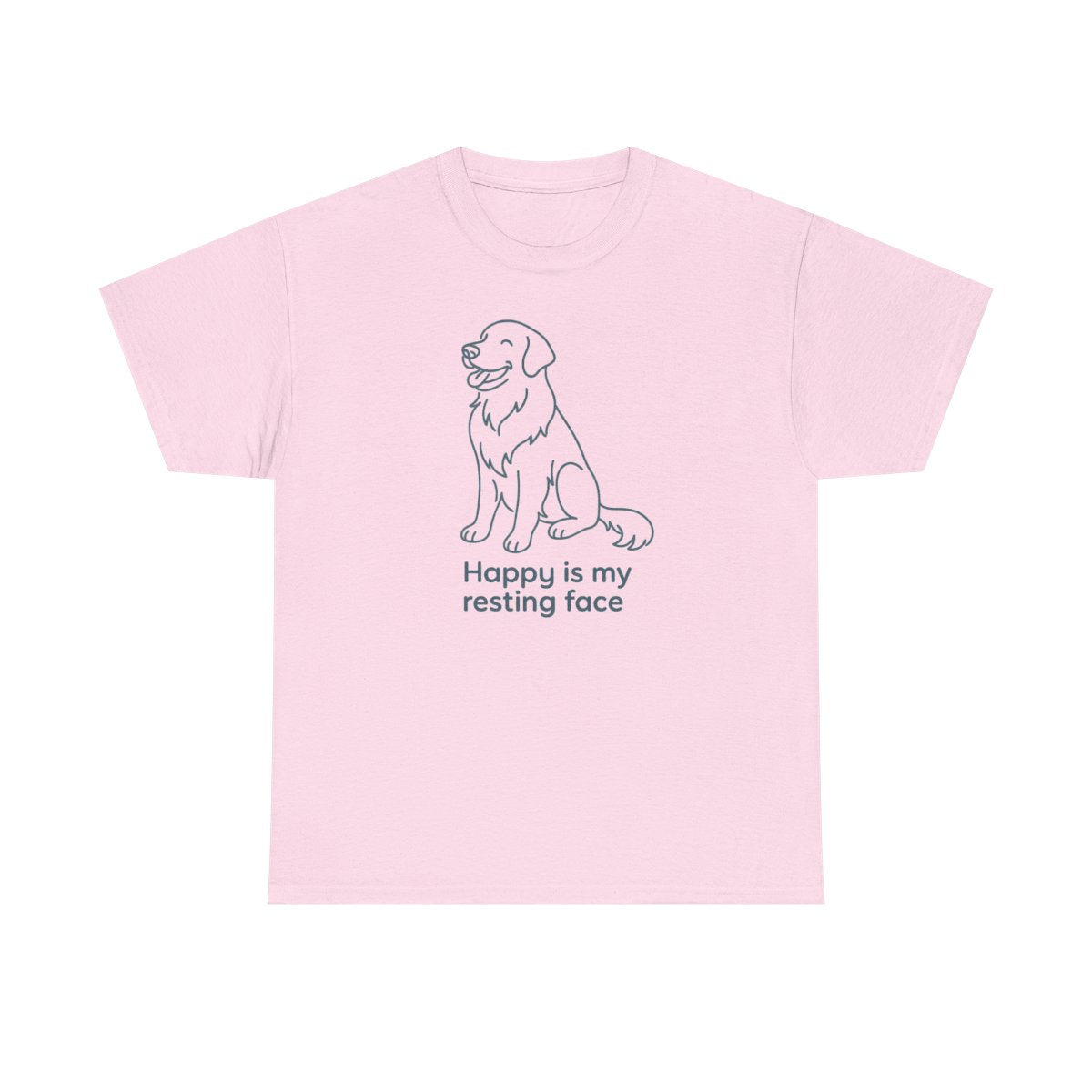 Happy Is My Resting Face - Funny Golden Retriever T-shirt