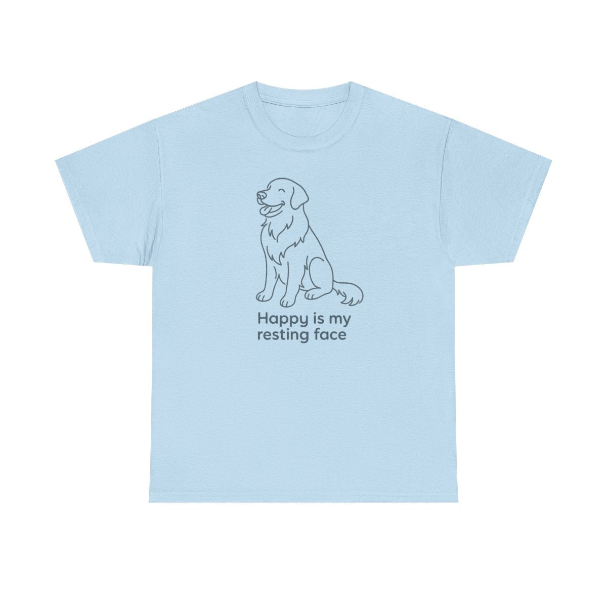 Happy Is My Resting Face - Funny Golden Retriever T-shirt