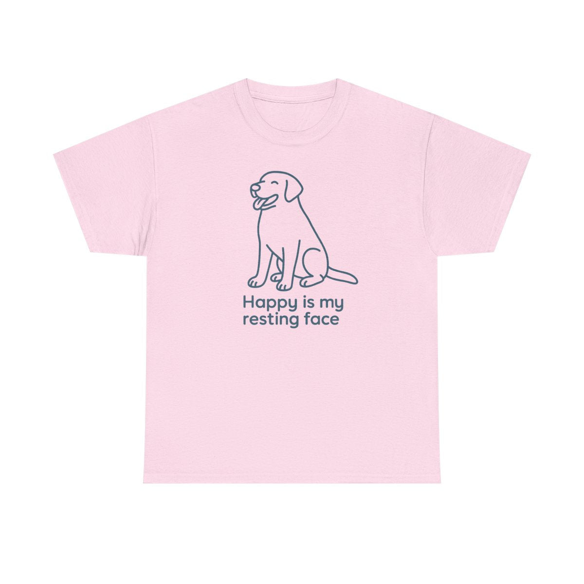 Happy Is My Resting Face - Funny Yellow Lab T-shirt