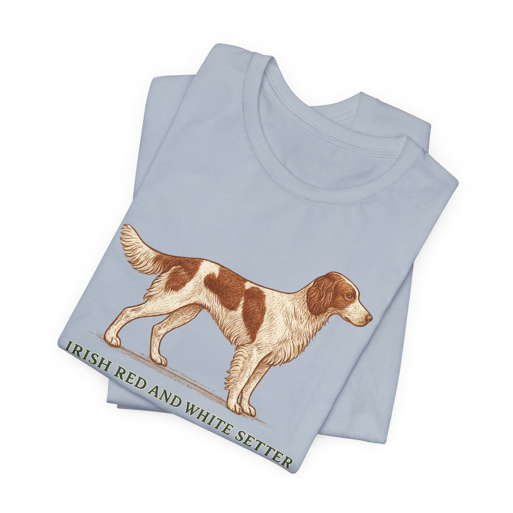 Irish Red and White Setter Engraved Plate Tee