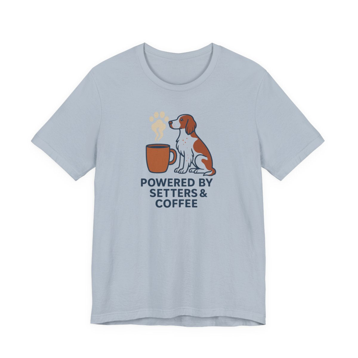 Irish Red and White Setter Powered by Setters and Coffee Tee
