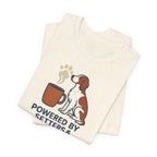 Irish Red and White Setter Powered by Setters and Coffee Tee