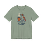 Irish Red and White Setter Powered by Setters and Coffee Tee