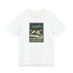 Irish Red and White Setter Slow Down Chase Squirrels Tee