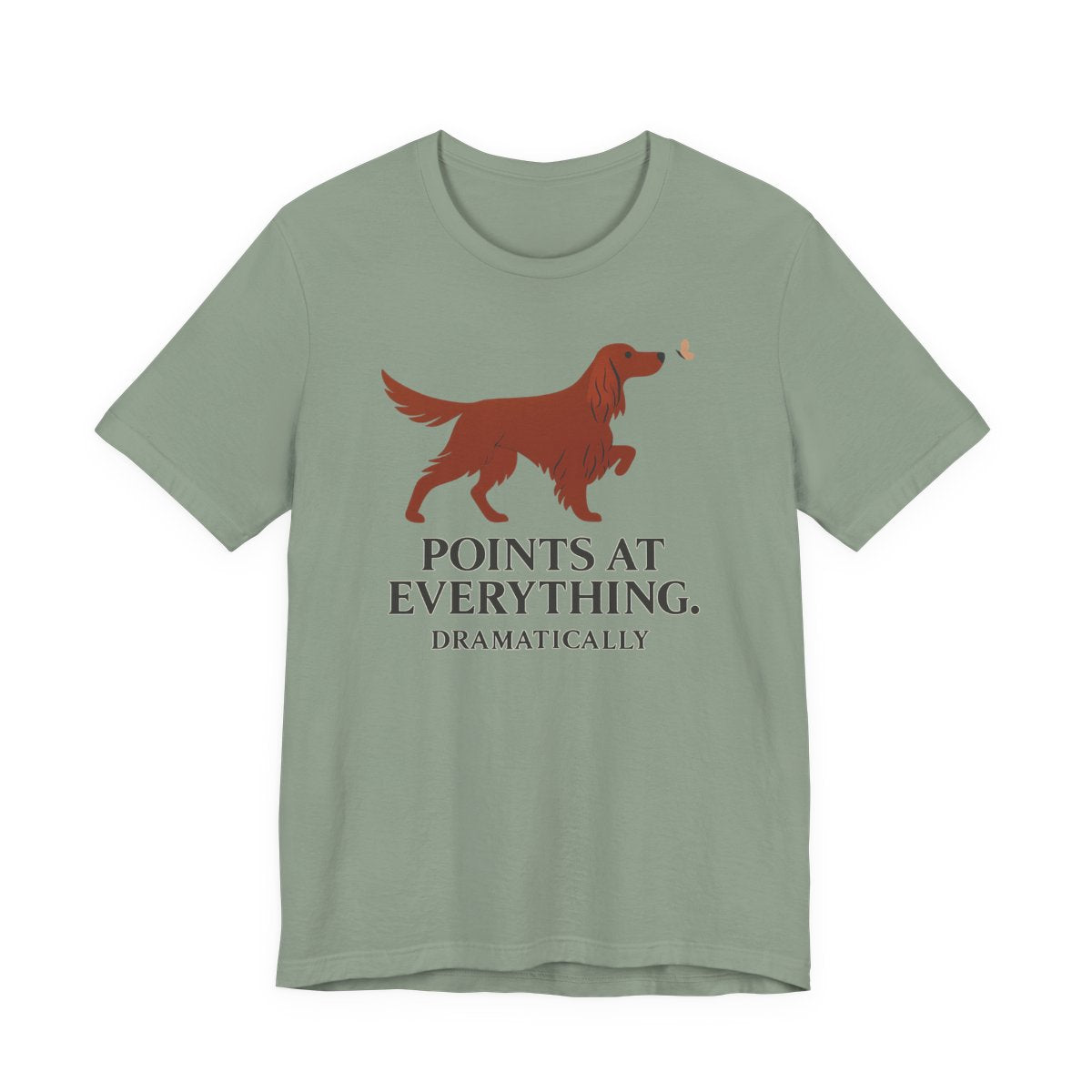 Irish Setter Points at Everything Dramatically t-shirt, view 5