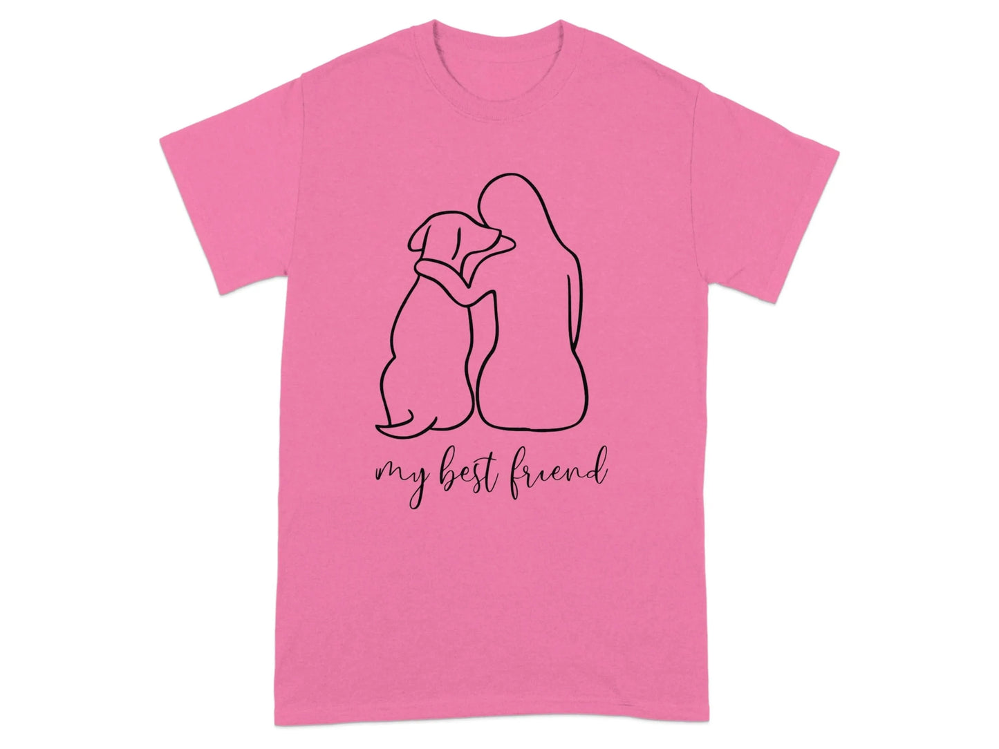 my best friend dog lover T-Shirts Safety Pink T-shirt