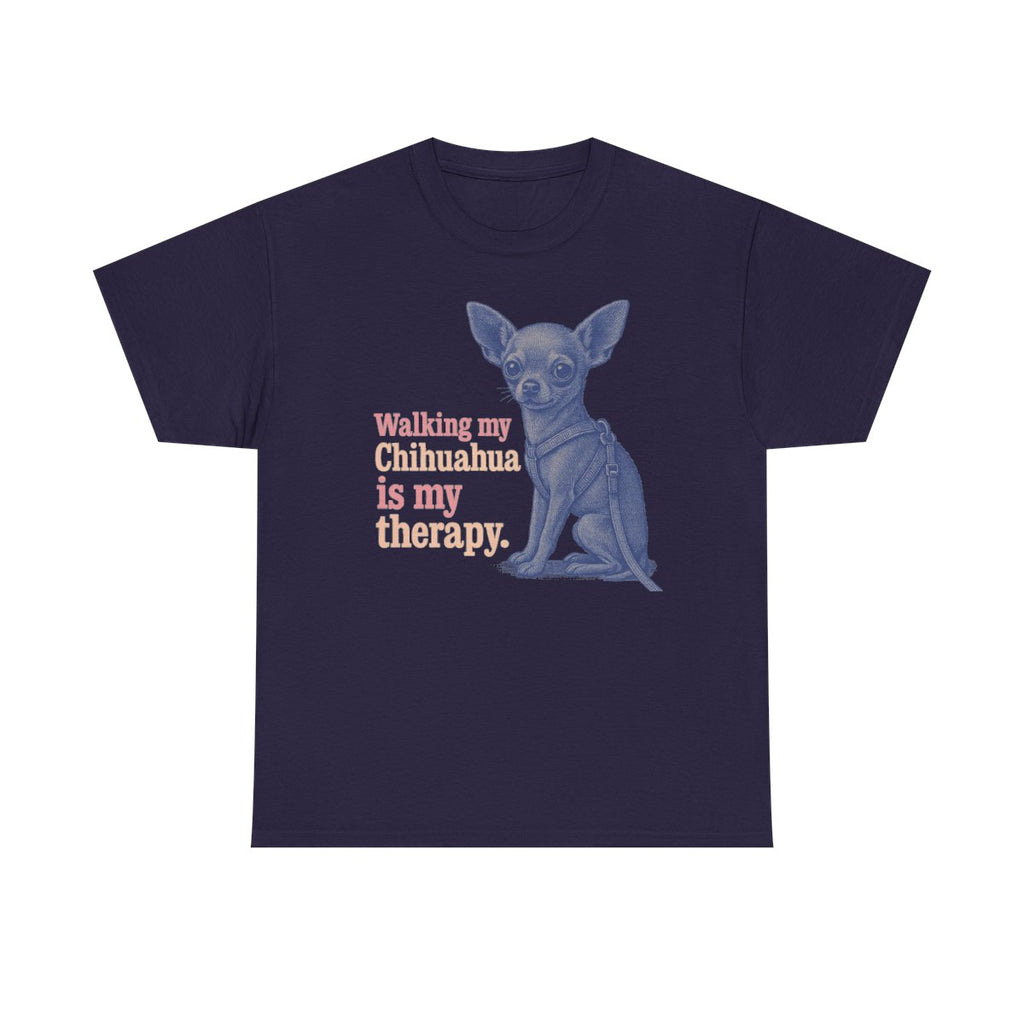 My Chihuahua Therapy Illustrated t-shirt, Blackberry