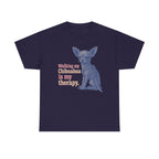 My Chihuahua Therapy Illustrated t-shirt, Blackberry