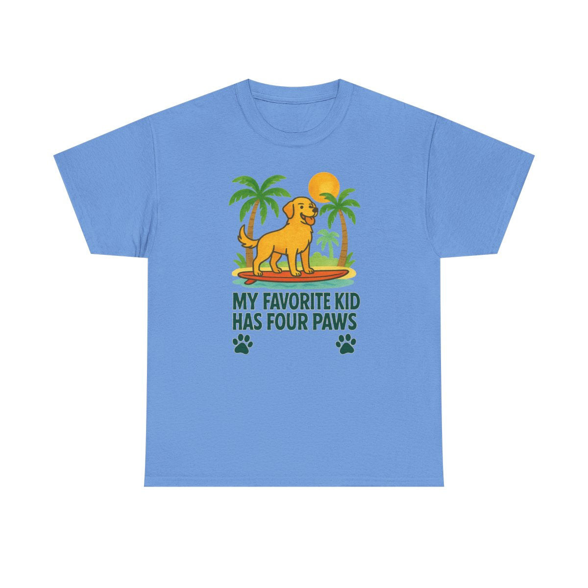My Favorite Kid Has Four Paws Smiling Golden Retriever T-Shirt