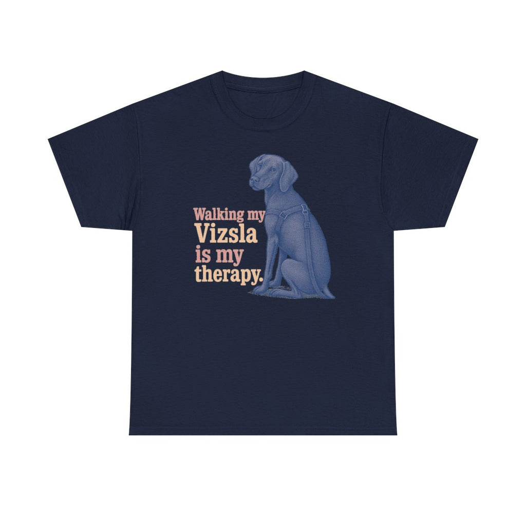 My Vizsla, My Therapy t-shirt, Navy