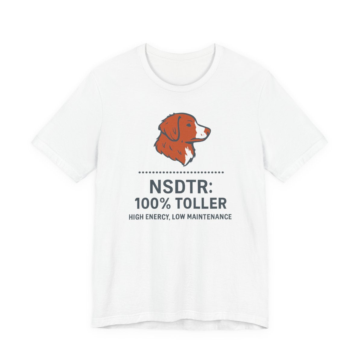 Nova Scotia Duck Tolling Retriever NSDTR Spec Label t-shirt, view 4