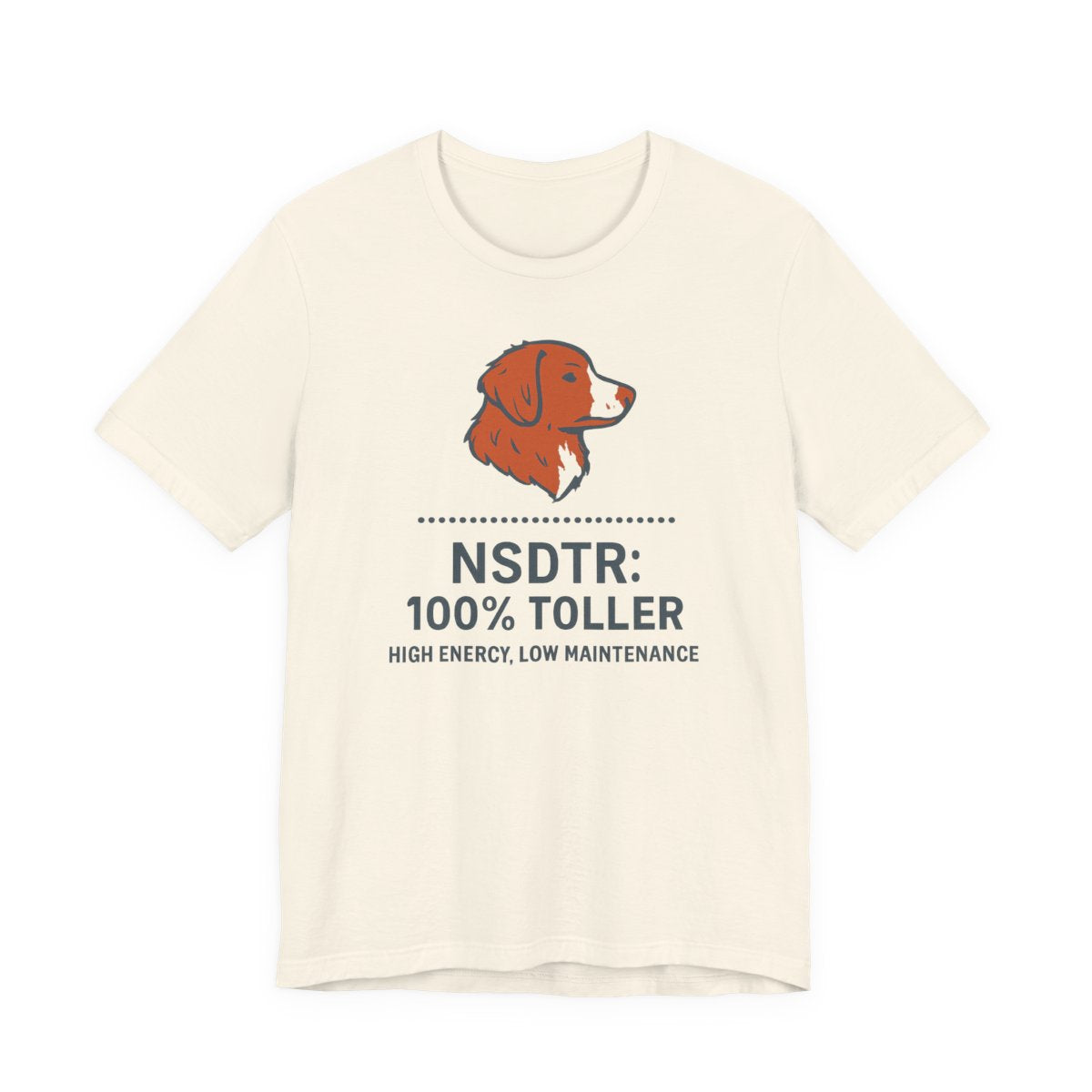 Nova Scotia Duck Tolling Retriever NSDTR Spec Label t-shirt, view 3