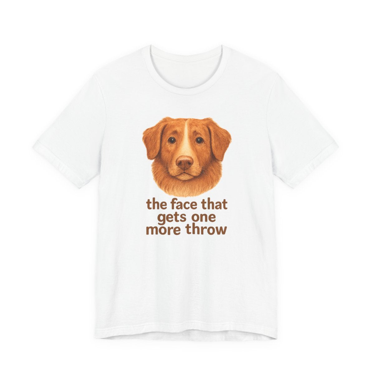 Nova Scotia Duck Tolling Retriever One More Throw Face t-shirt, view 4