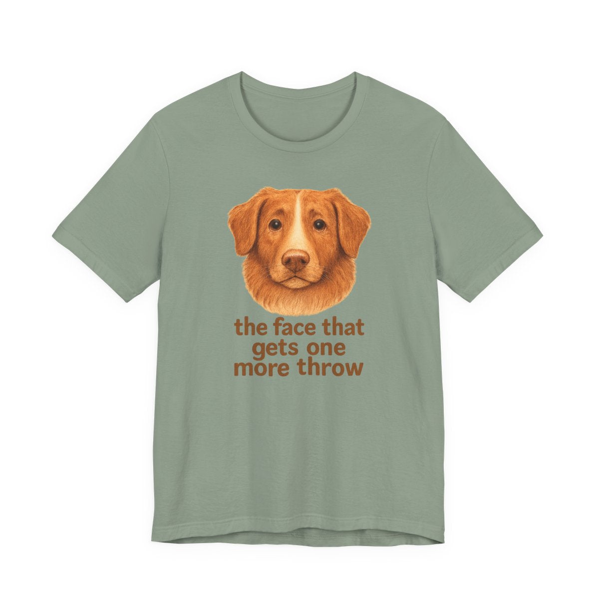 Nova Scotia Duck Tolling Retriever One More Throw Face t-shirt, view 6