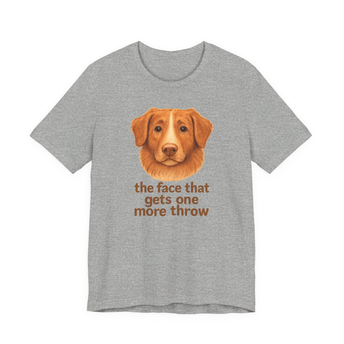 Nova Scotia Duck Tolling Retriever One More Throw Face t-shirt, view 3