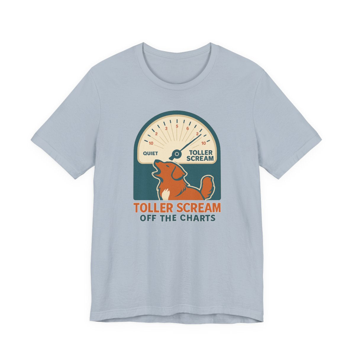 Nova Scotia Duck Tolling Retriever Scream Decibel Meter t-shirt, view 7