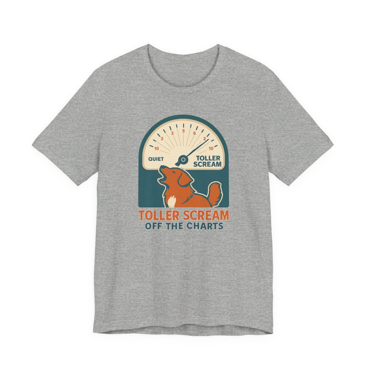 Nova Scotia Duck Tolling Retriever Scream Decibel Meter t-shirt, view 3