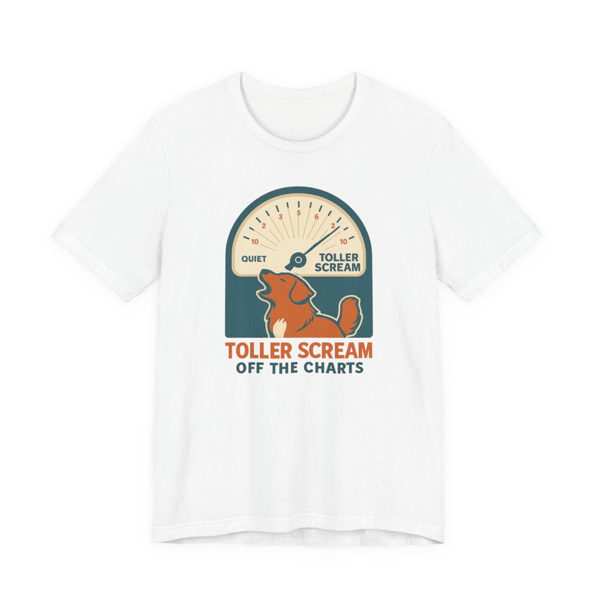 Nova Scotia Duck Tolling Retriever Scream Decibel Meter t-shirt, view 4