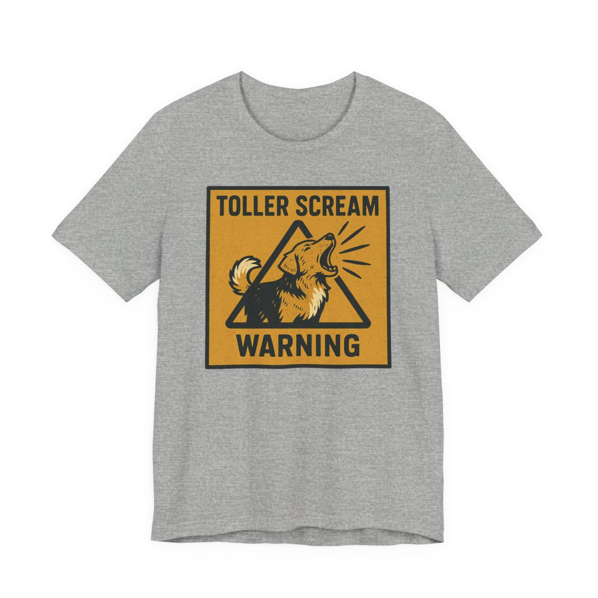 Nova Scotia Duck Tolling Retriever Scream Warning t-shirt, view 3