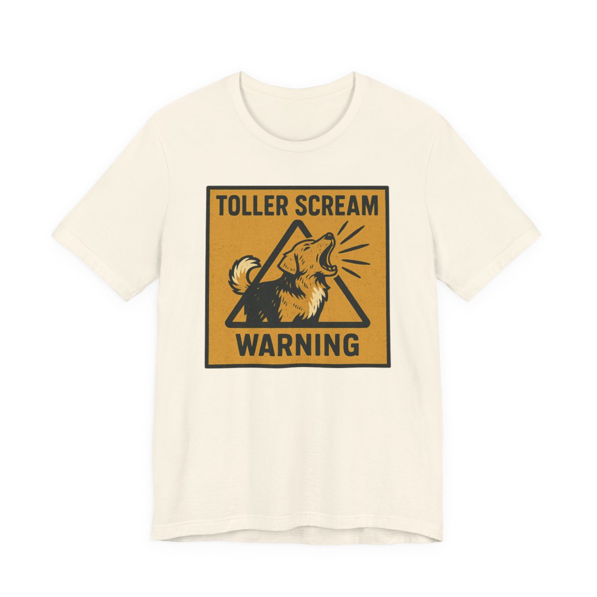 Nova Scotia Duck Tolling Retriever Scream Warning t-shirt, view 5