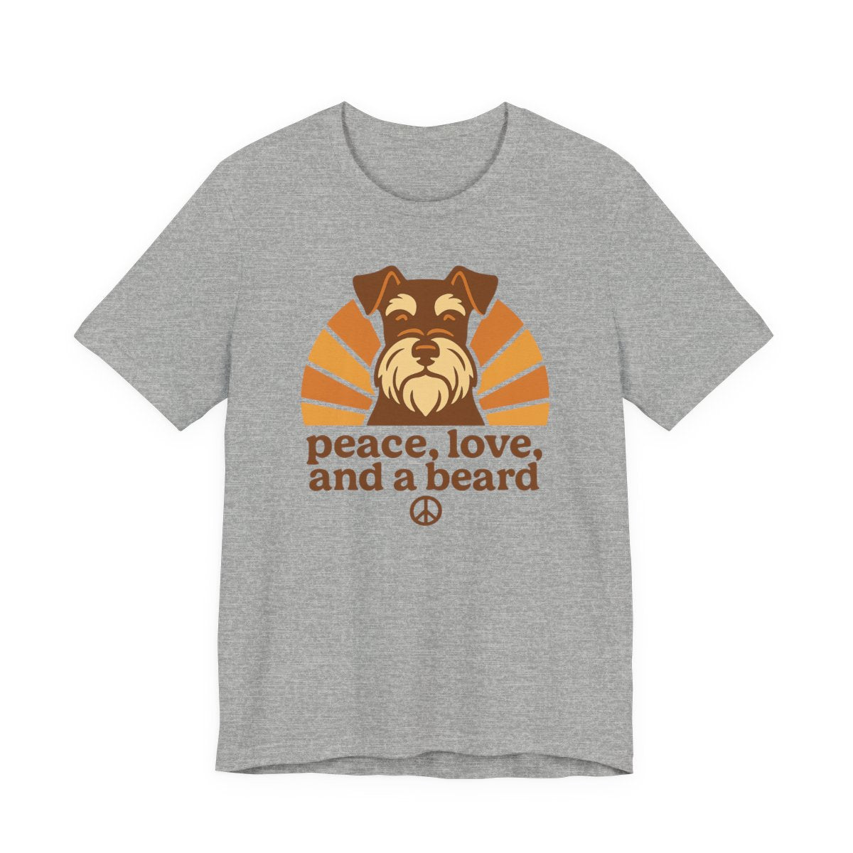 Peace Love and a Beard Schnauzer t-shirt, view 7