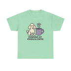 Poodle Power & Coffee Charm t-shirt, Mint Green