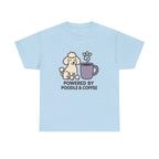 Poodle Power & Coffee Charm t-shirt, Light Blue