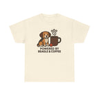 Powered By Beagle & Coffee Premium t-shirt, Natural