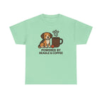 Powered By Beagle & Coffee Premium t-shirt, Mint Green