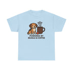 Powered By Beagle & Coffee Premium t-shirt, Light Blue