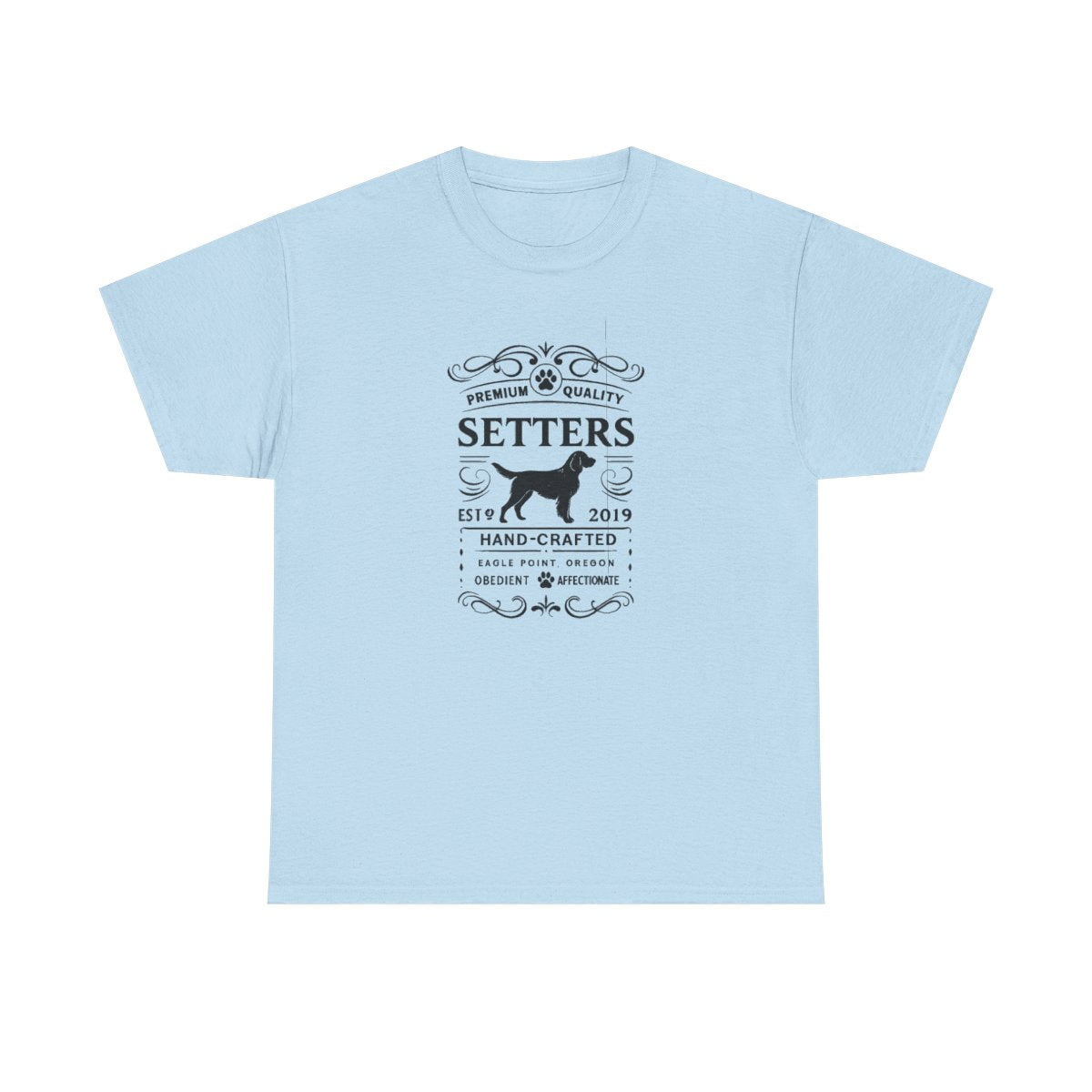 Premium Quality Setters Hand-Crafted T-Shirt - Light Blue