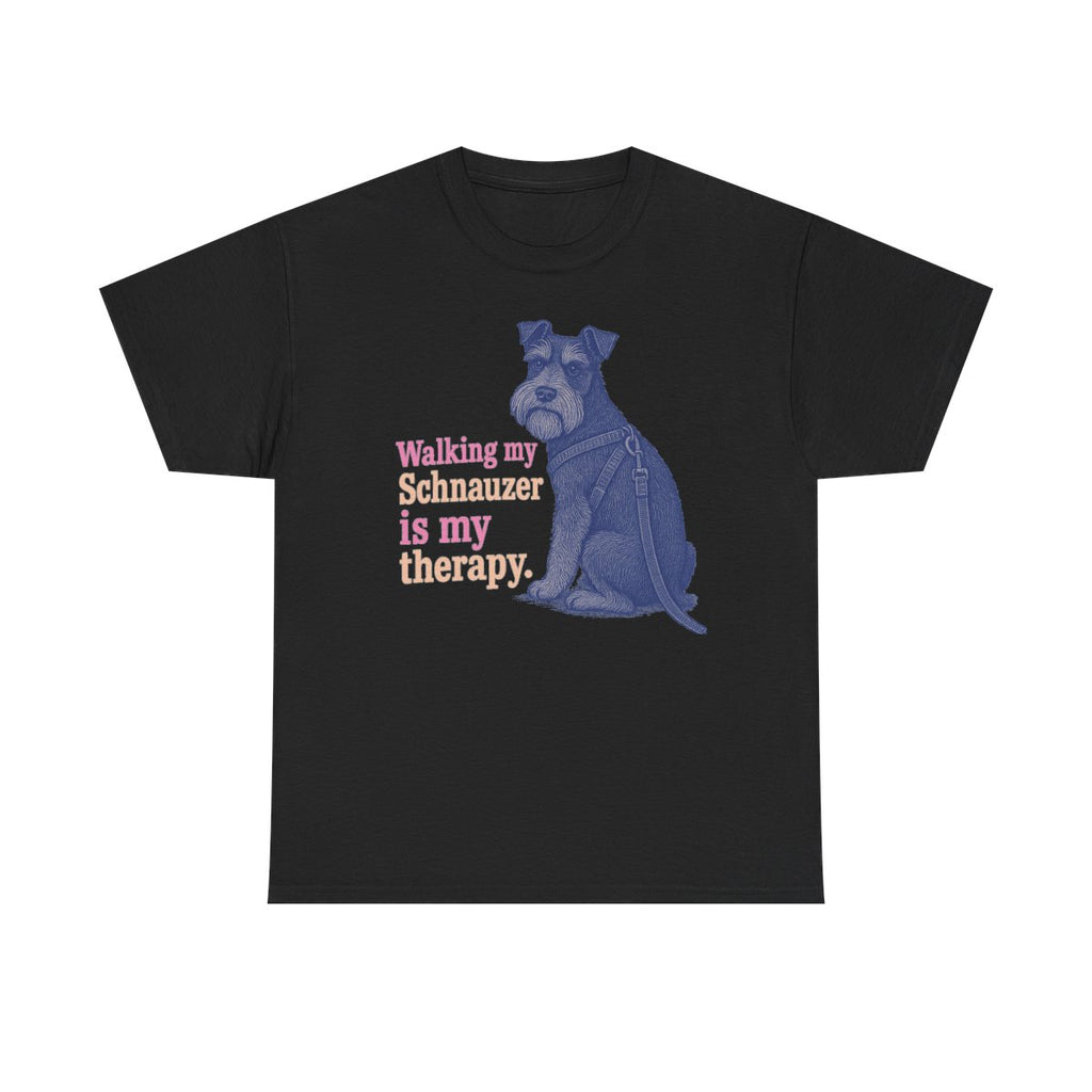 Schnauzer Therapy Lifestyle t-shirt, Black
