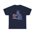 Schnauzer Therapy Lifestyle t-shirt, Navy